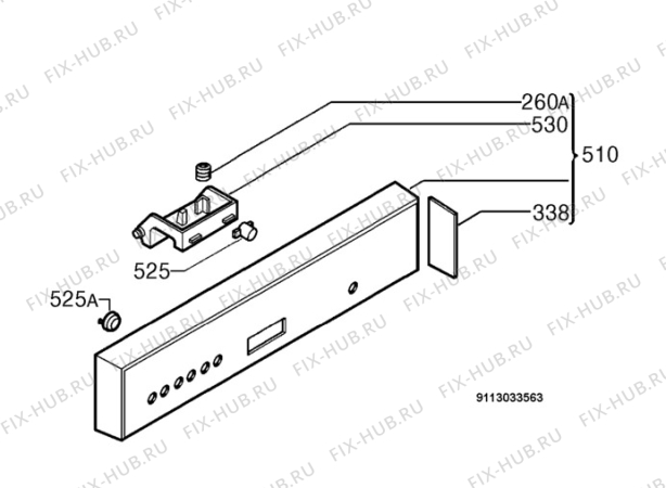 Взрыв-схема посудомоечной машины Zanussi ZDI11004XA - Схема узла Command panel 037