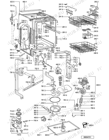 Схема №1 GSXK 7421 с изображением Блок управления для посудомоечной машины Whirlpool 481221838612