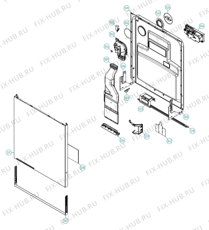 Взрыв-схема посудомоечной машины Gorenje FDW8214 IT   -Titanium (417619, DW90.2) - Схема узла 05
