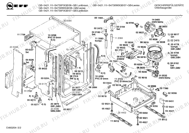 Схема №1 195307447 5421.11I с изображением Инструкция по эксплуатации для посудомойки Bosch 00513724