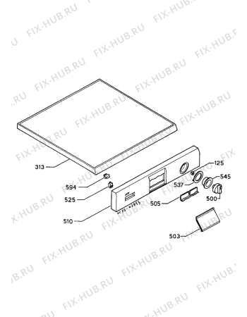 Взрыв-схема посудомоечной машины Zanussi ZW4106 - Схема узла Command panel 037