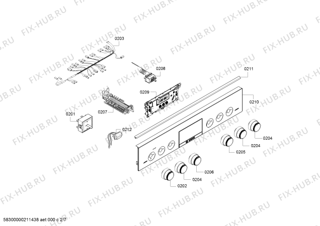 Схема №2 HXR390G50Z с изображением Столешница для плиты (духовки) Bosch 00717597