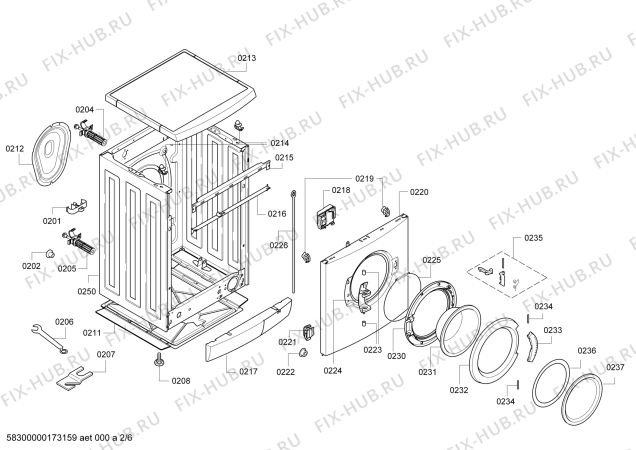 Схема №1 WAE28496 Maxx 7 VarioPerfect с изображением Инструкция по установке и эксплуатации для стиралки Bosch 18007206