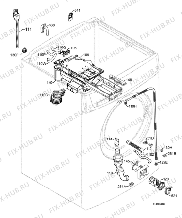 Взрыв-схема стиральной машины Electrolux EWW167580W - Схема узла Hydraulic System 272