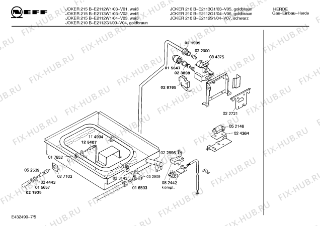 Схема №1 E2112S1 JOKER 211B с изображением Переключатель для плиты (духовки) Bosch 00151474