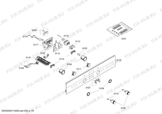 Схема №2 HB530250B с изображением Панель управления для плиты (духовки) Siemens 00660347