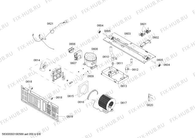 Схема №1 KKF287S5TI с изображением Крышка для холодильной камеры Bosch 00655585