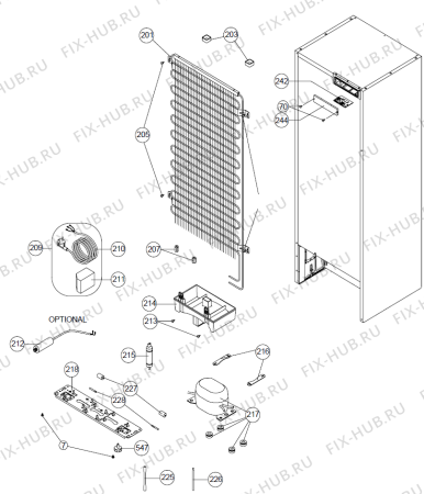 Взрыв-схема холодильника Gorenje NRF7181CS (380917, HZZS44764) - Схема узла 04