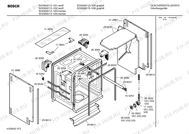 Схема №1 SGI5602 с изображением Инструкция по эксплуатации для посудомойки Bosch 00521231