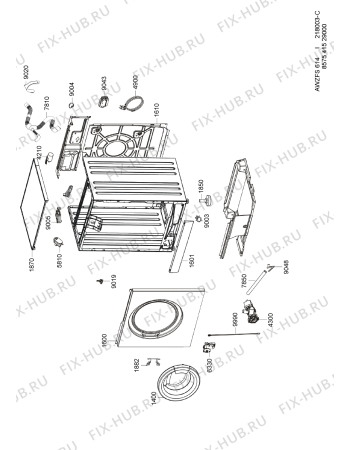 Схема №1 AWZ FS 614 с изображением Тумблер для стиралки Whirlpool 480113100429