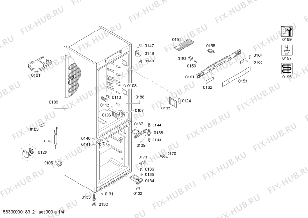 Схема №1 KGN36AI40 с изображением Вкладыш в панель для холодильной камеры Bosch 00708250
