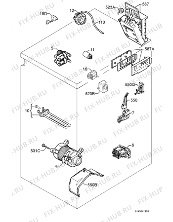 Взрыв-схема стиральной машины Privileg 126006_20984 - Схема узла Electrical equipment 268