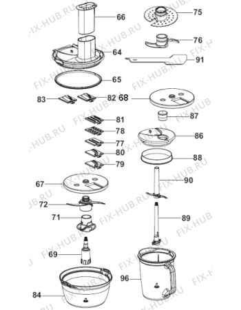 Схема №1 SBR1000SV (195349, E92FP) с изображением Кнопка для кухонного комбайна Gorenje 232535