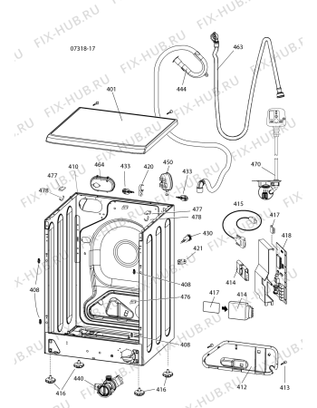 Схема №2 WF101P (F040023) с изображением Инструкция по обслуживанию для стиральной машины Indesit C00203545