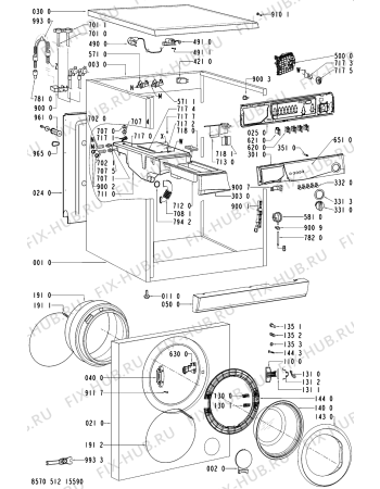 Схема №1 AWM51255 (F092386) с изображением Руководство для стиралки Indesit C00360102