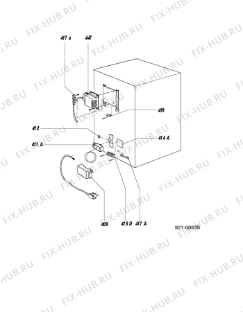 Взрыв-схема холодильника Electrolux RA136LAD - Схема узла Armature/fitting