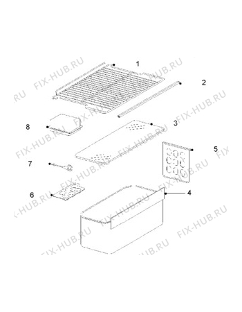 Взрыв-схема холодильника Quelle QL4E-RD - Схема узла Furniture