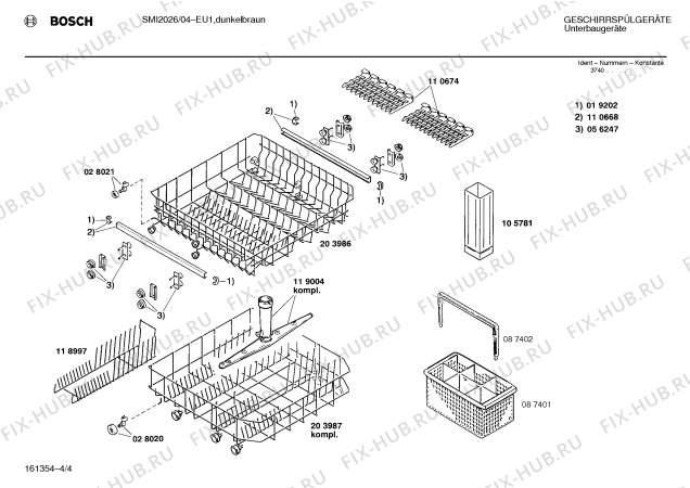 Взрыв-схема посудомоечной машины Bosch SMI2026 - Схема узла 04