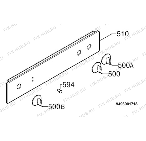 Взрыв-схема плиты (духовки) Zanussi ZBM715N - Схема узла Command panel 037