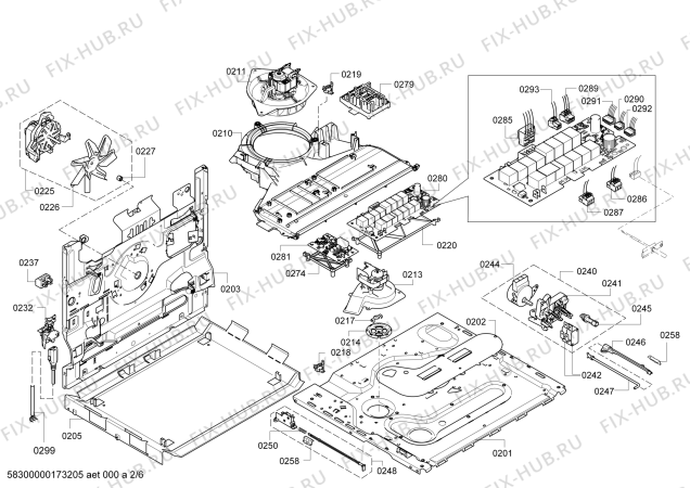 Схема №2 HBG761650S с изображением Модуль управления, запрограммированный для плиты (духовки) Bosch 00745364