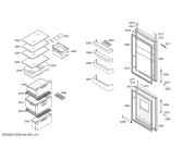 Схема №1 KGN39X63 с изображением Дверь морозильной камеры для холодильника Bosch 00681207