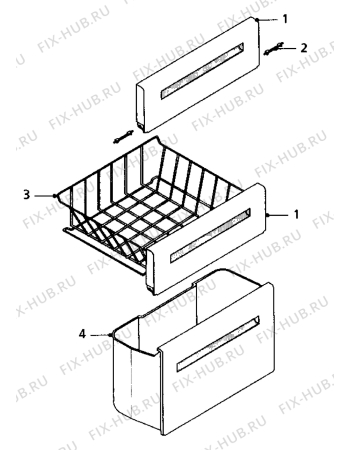 Взрыв-схема холодильника Acec SV1101 - Схема узла Internal parts refrigerator