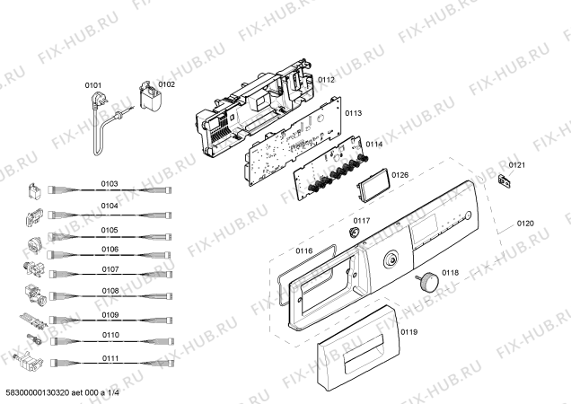 Схема №1 WM12E460TI WM5125XL с изображением Панель управления для стиралки Siemens 00668843