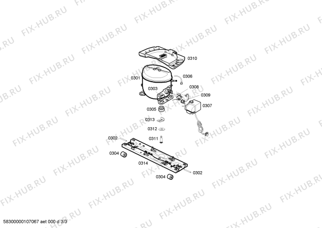 Схема №1 GSD325906J BOSCH с изображением Реле для холодильника Bosch 00606527