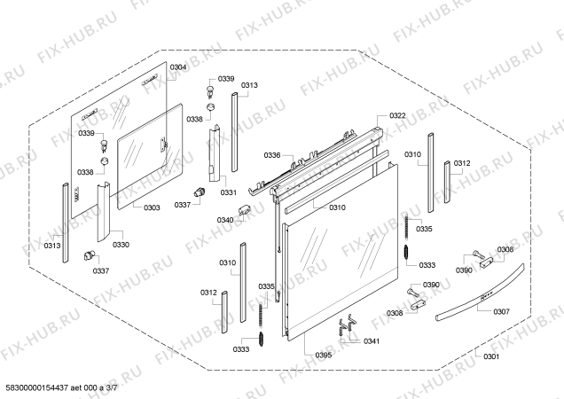 Схема №2 B46E74N0S с изображением Панель управления для плиты (духовки) Bosch 00704206