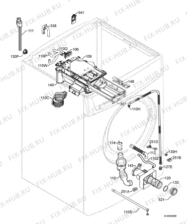 Взрыв-схема стиральной машины Privileg 805721_21339 - Схема узла Hydraulic System 272