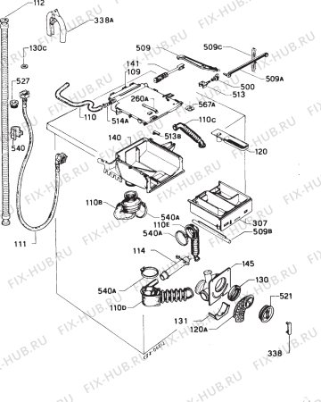 Взрыв-схема стиральной машины Electrolux WH290 - Схема узла Hydraulic System 272