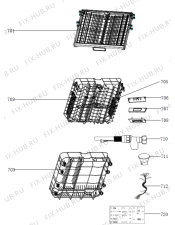 Взрыв-схема посудомоечной машины Gorenje GU64315W (498235, E5-Gorenje9#-BI) - Схема узла 07