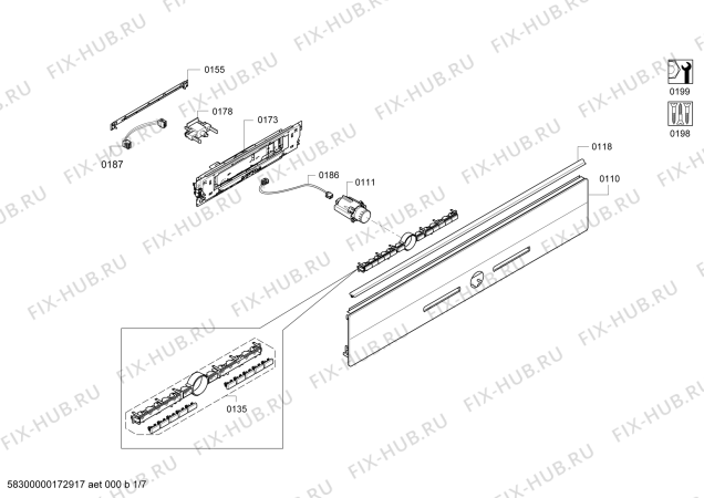 Схема №1 HC857283F с изображением Стеклокерамика для электропечи Siemens 00712073