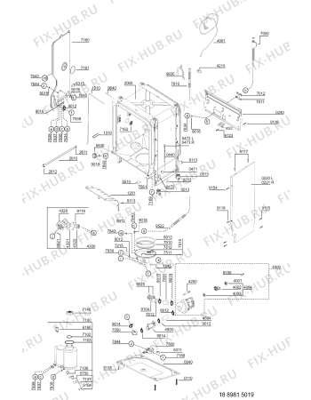 Схема №1 ADG 633 ME с изображением Отгораживание для электропосудомоечной машины Whirlpool 481228018026