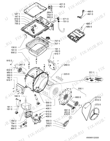 Схема №1 WAT CARE 40SD с изображением Обшивка для стиралки Whirlpool 481010524108