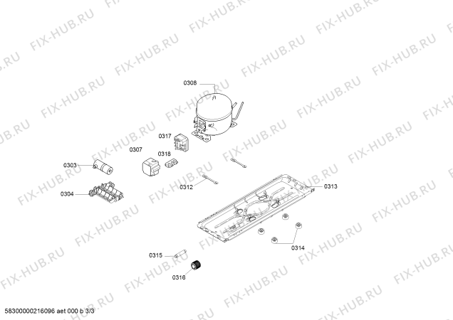 Взрыв-схема холодильника Siemens KG28NV230C - Схема узла 03