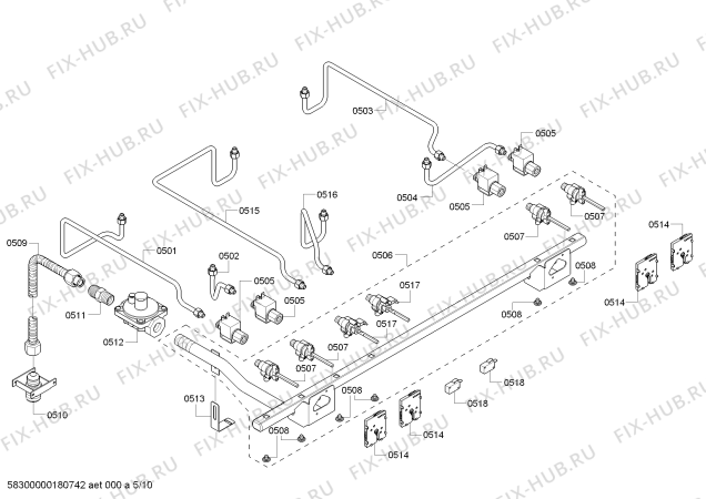 Схема №2 PRD364JDGU с изображением Кабель для плиты (духовки) Bosch 00655565