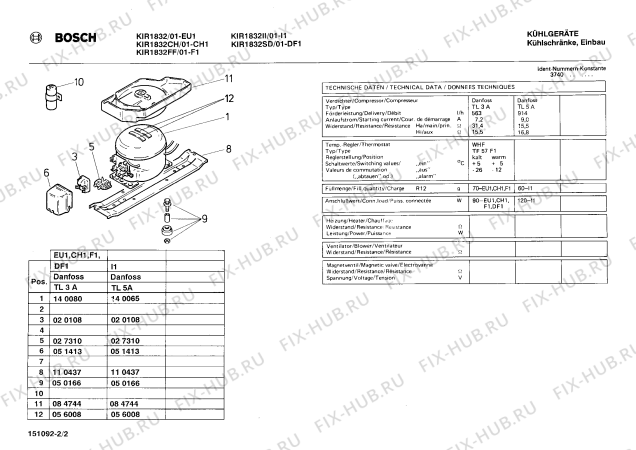 Взрыв-схема холодильника Bosch KIR1832II - Схема узла 02