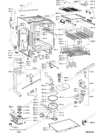 Схема №1 ADG 690/1 IX с изображением Панель управления для посудомоечной машины Whirlpool 480140102092