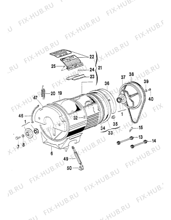 Взрыв-схема стиральной машины Electrolux EW1230T - Схема узла Tub and drum