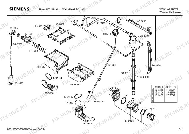 Взрыв-схема стиральной машины Siemens WXLM963EE Siwamat XLM963 - Схема узла 04