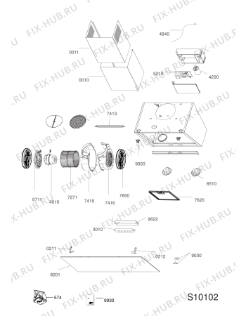 Схема №1 208352146602 PRF0114 с изображением Панель для вентиляции Whirlpool 482000094750