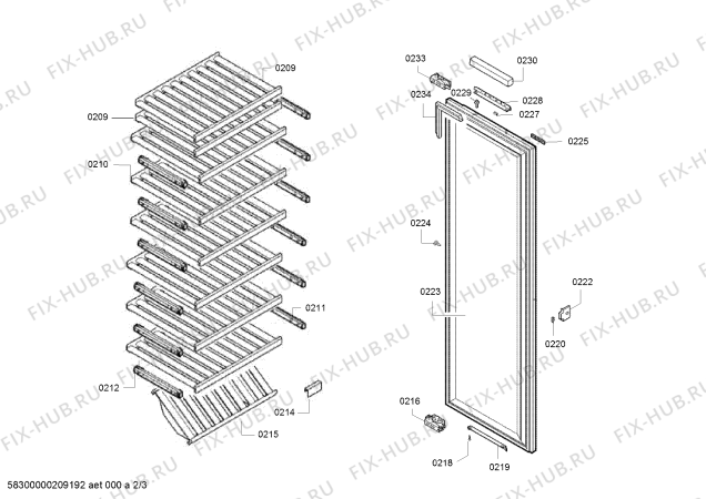 Схема №1 RW222260, Gaggenau с изображением Амортизатор для холодильника Bosch 10007303