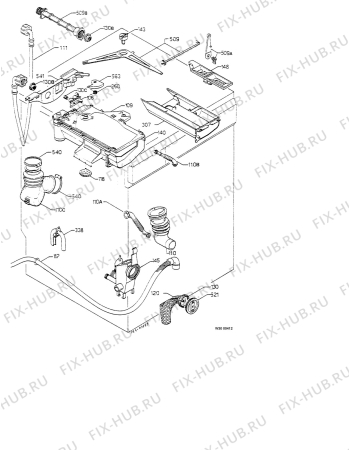 Взрыв-схема стиральной машины Electrolux EW1020F - Схема узла Water equipment