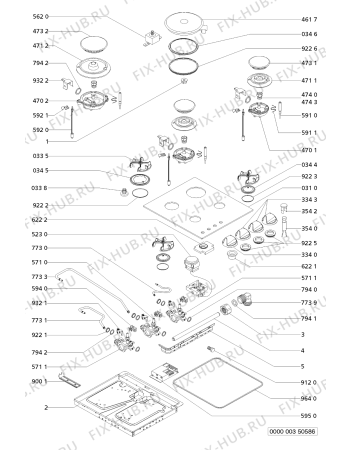 Схема №1 TMR 3301 SW с изображением Затычка для электропечи Whirlpool 481945058237