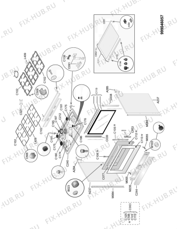 Схема №1 AGG 913 S/1 с изображением Кнопка для электропечи Whirlpool 482000018650