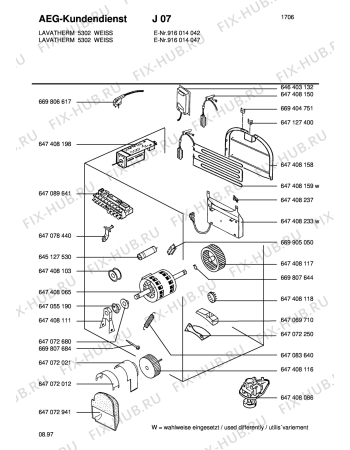 Взрыв-схема стиральной машины Aeg LTH5302-W - Схема узла Section4