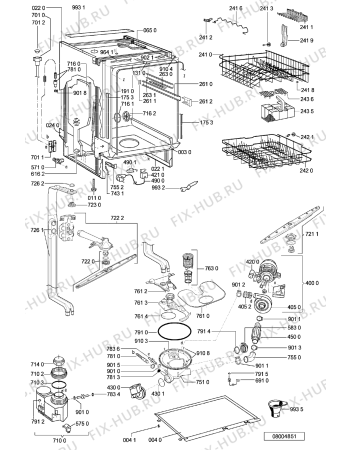 Схема №1 ADL 348 B с изображением Обшивка для посудомойки Whirlpool 481245373521
