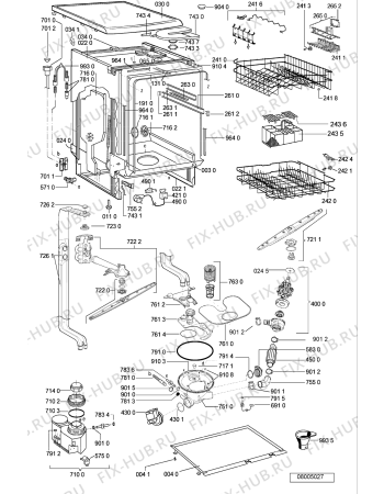 Схема №1 C 844 BL с изображением Обшивка для электропосудомоечной машины Whirlpool 481245372619