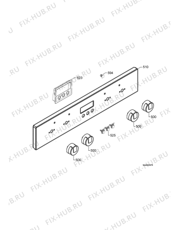 Взрыв-схема плиты (духовки) Electrolux EOD33003W - Схема узла Command panel 037